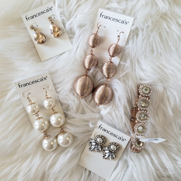 Francesca's Collections Jewelry - NWT Francesca's 4 Piece Crystal Jewelry Lot